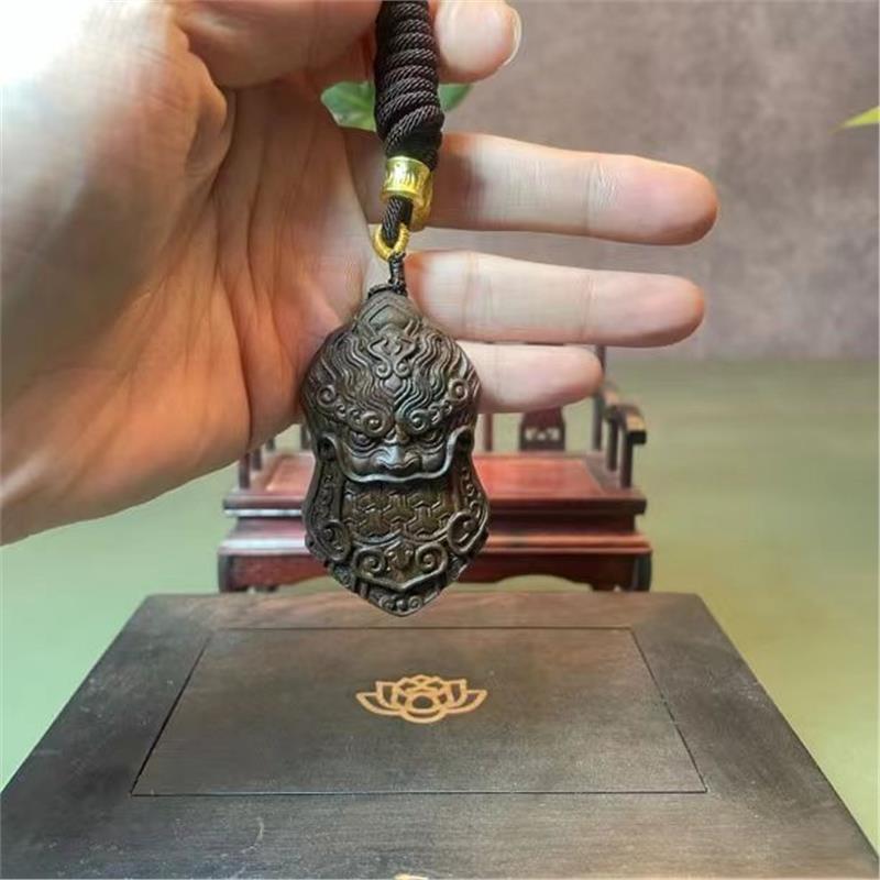 芽庄沉香吊坠将军令唐玄甲精雕木质中国风佛牌高级百搭古风挂饰真