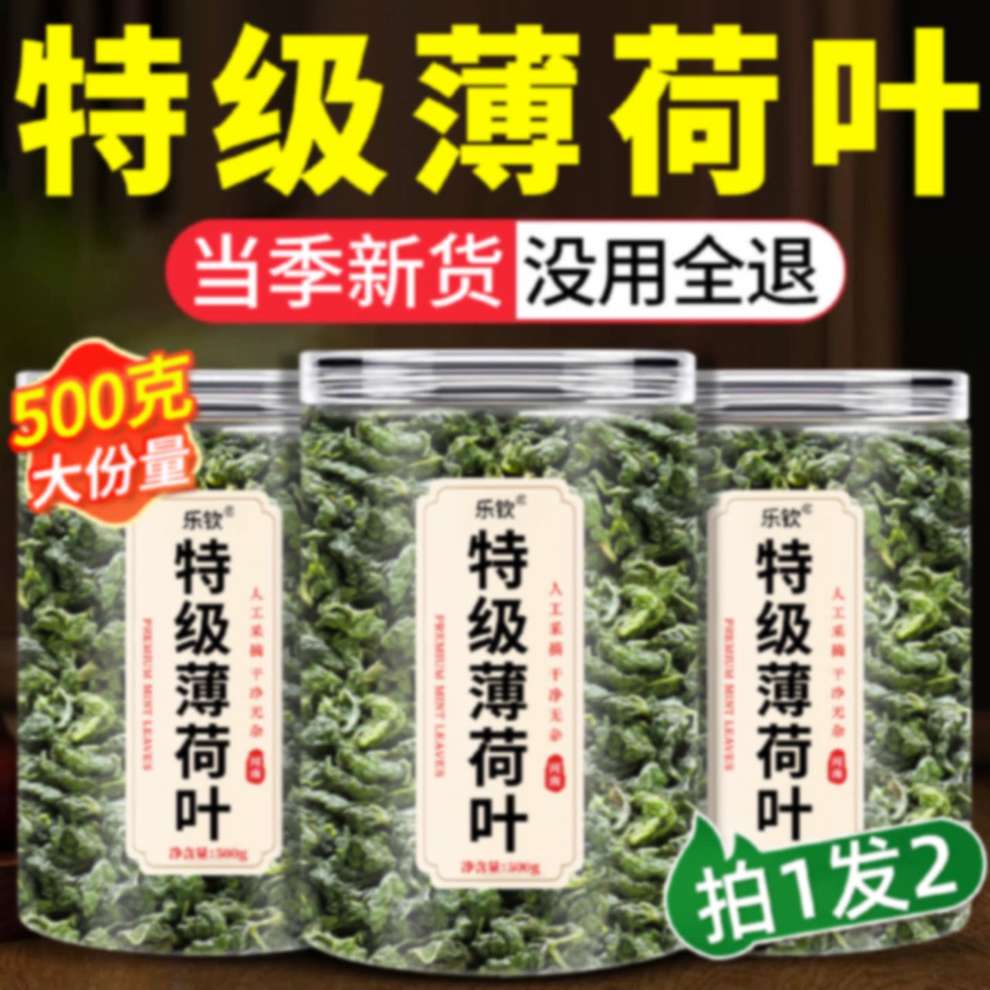 薄荷叶干新鲜食用凉茶清热降火解去火的茶包下火中药材排毒养肝旗