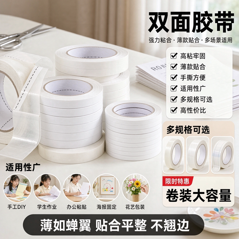 强力高粘薄款贴合双面胶带
