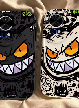 适用华为nova12/13pro手机壳11SE新款Nova10por呲牙耿鬼Hinove9硅胶novo8/7防摔n0va6男nava5ipr0外壳4e全包3