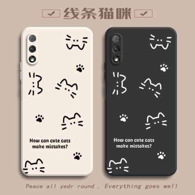 适用荣耀9X手机壳HONOR9X保护套H0N0R9X华为新款外壳HONORX硅胶全包防摔九叉专用升降摄像头9XPro女简约猫咪