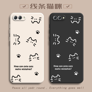 适用华为nova2S手机壳hwi一al00保护套nova2plus新款nova2全包防摔软硅胶外壳后n0va女navo送钢化膜简约猫咪