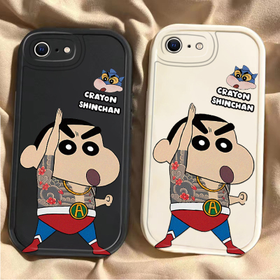 适用苹果6s/7/8plus手机壳新款iPhoneXSmax社会小新XR外壳SE防摔11pro全包12/13卡通15/16/17硅胶软保护套