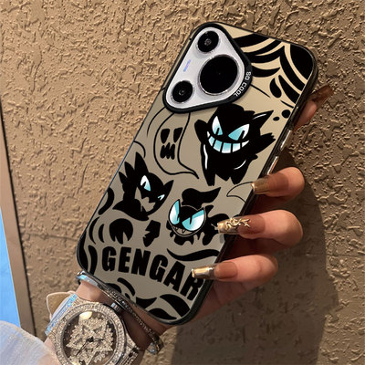 适用华为pura70手机壳ultra新款p60pro男卡通p50e全包防摔p40pro保护套p30元气壳黑耿鬼p30por外壳ART钢化膜