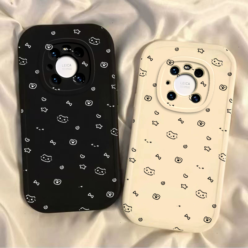 适用华为mate40pro手机壳新款mete40全包防摔mate40e曲屏外壳Pro软硅胶m40女款mt40系列保护套por的星星猫咪