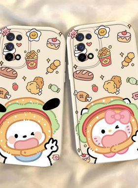适用realme真我Q2手机壳RMX2177保护OPPO套realmeQ25G新款opporealmeq全包reaimeQ防摔relmeQ女可爱汉堡KT猫