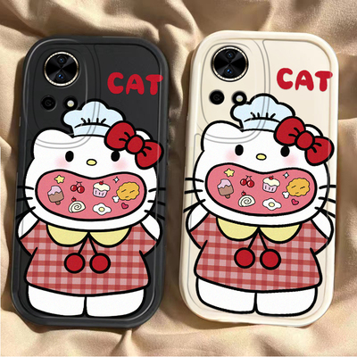 适用华为nova12/13pro手机壳11SE新款Nova10por贪吃KT猫Hinove9软novo8/7防摔n0va6nava5ipr0外壳4e全包3女生