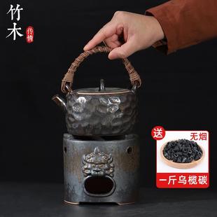 陶瓷碳炉烧炭炉煮茶器加热温茶炉复古烧水壶茶壶户外围炉小火炉子