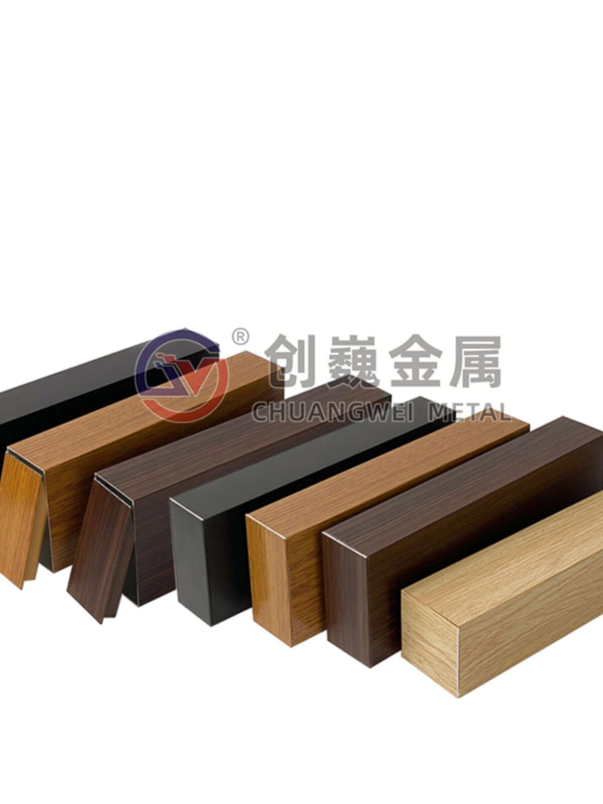 木纹热转印铝合金方管氟碳铝方管喷涂铝方通天花管吊顶u型槽方通