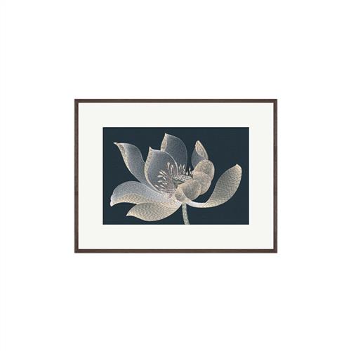 梦洲刺绣莲花饭厅画轻奢新中式挂画酒店客房过道墙面装饰画饰品图片