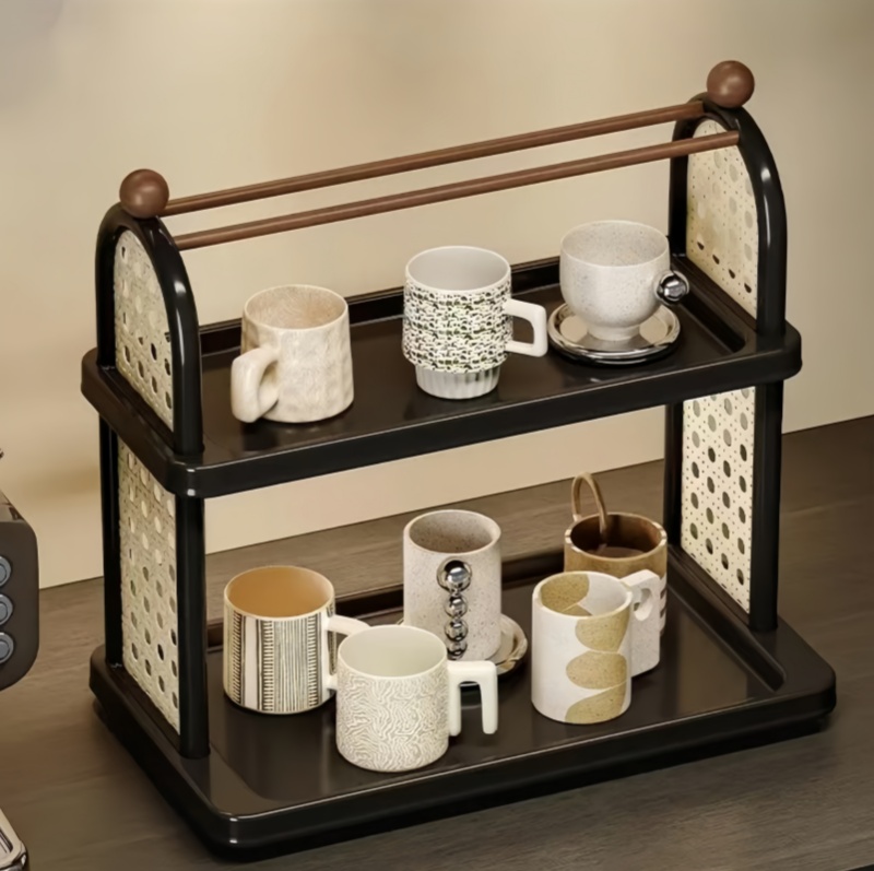 杯子收纳置物架杯架桌面水杯收纳架餐桌高级感轻奢茶杯咖啡杯架子