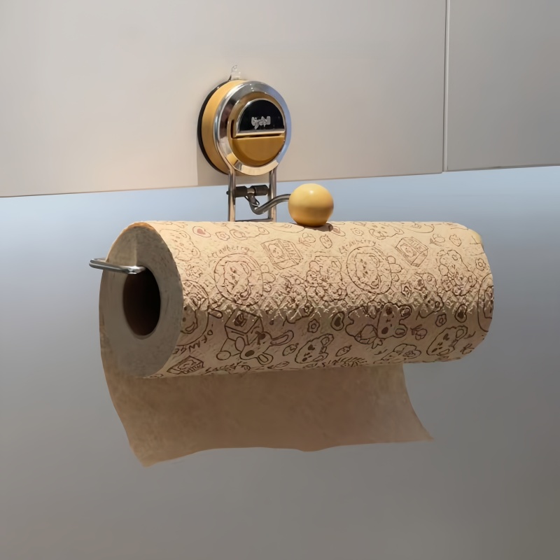 复古风纸巾架免打孔吸盘壁挂收纳