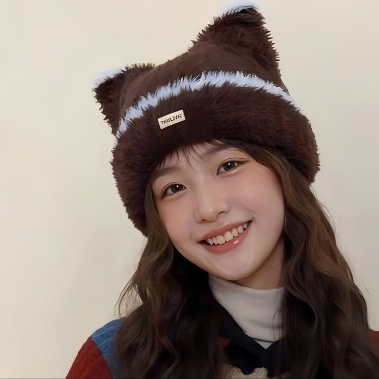 日系可爱猫耳朵毛绒针织毛线帽子女冬季保暖护耳百搭显脸小套头帽,服饰配件/皮带/帽子/围巾,帽子,淘宝优惠券,粉丝福利购,淘宝优惠卷
