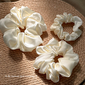 法式 绸缎ins大肠发圈少女感气质甜美女秋冬扎头皮筋发绳韩国发饰