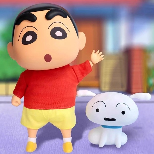 IO CREATIONS 蜡笔小新 QQ弹弹系列 小新 风间 软胶人偶