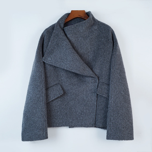 悦戎2025秋冬新款高端羊驼毛大衣短款苏力绒羊毛呢外套保暖带里衬