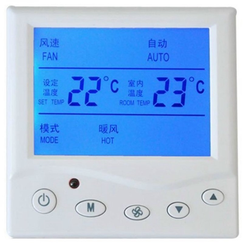 新款中央空调温控控制器 风机盘管液晶温控器 三速开关控制面板