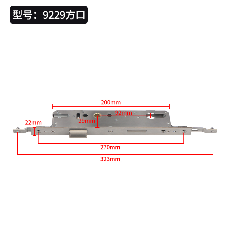 家用断桥铝门锁不锈钢锁具8592多点沙窗铝合金平开门锁体断桥锁盒