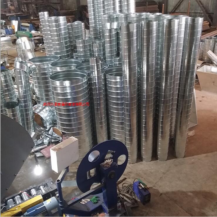 通风管道 白铁皮风管 镀锌板螺旋管圆形不锈钢排环保排风管焊接管