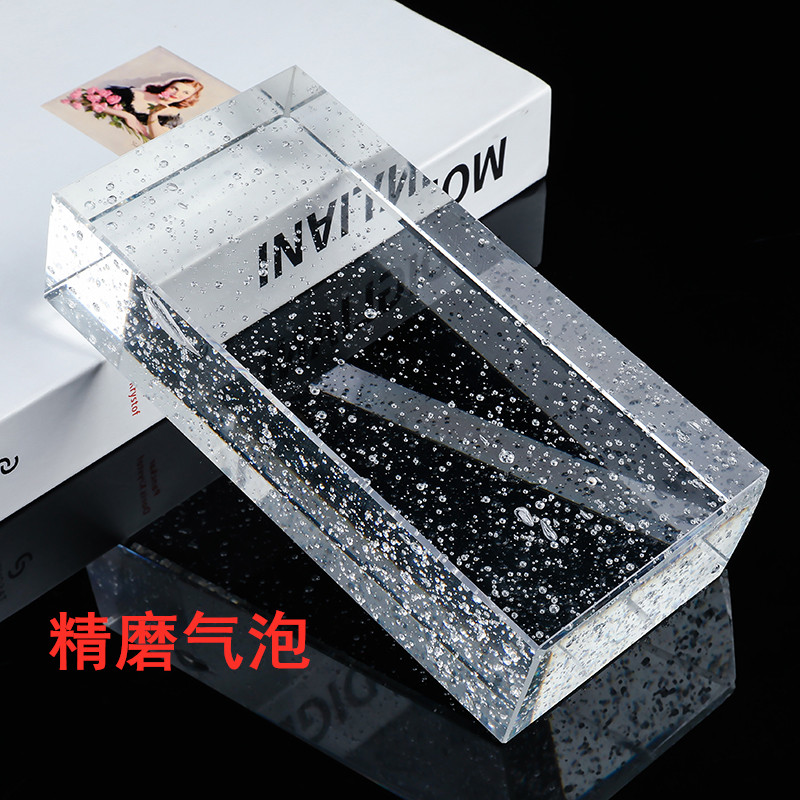 超白精磨气泡实心玻璃砖透明砖隔断墙家用玄关卧室浴室酒吧吧台砖