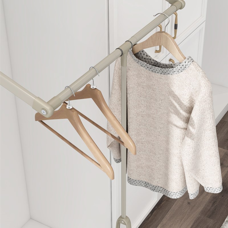 米司库衣柜升降挂衣杆衣橱柜内下拉式拉杆衣架衣帽间五金阻尼横杆