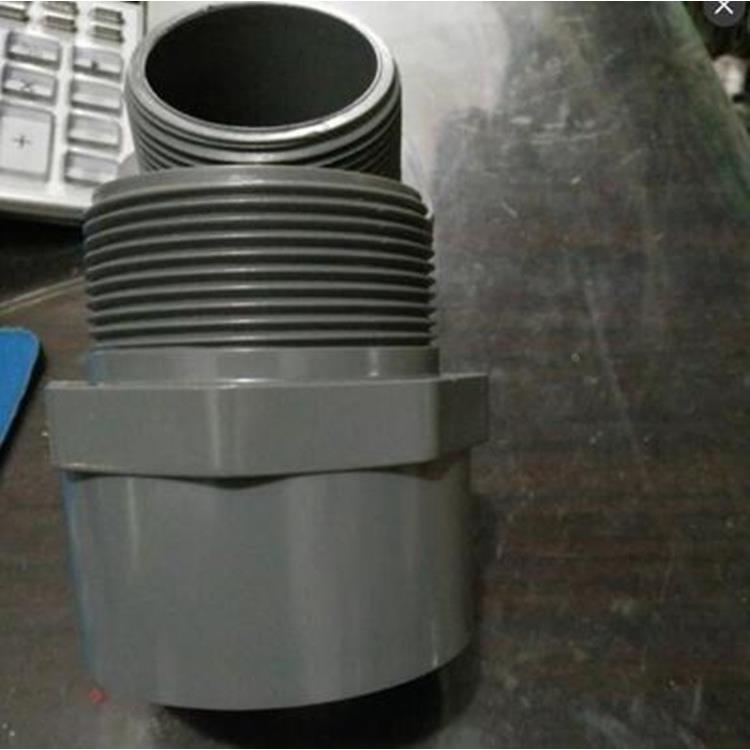 UPVC外牙直接灰色外丝直接头DN15 20 25 32 40 50 65 80 100