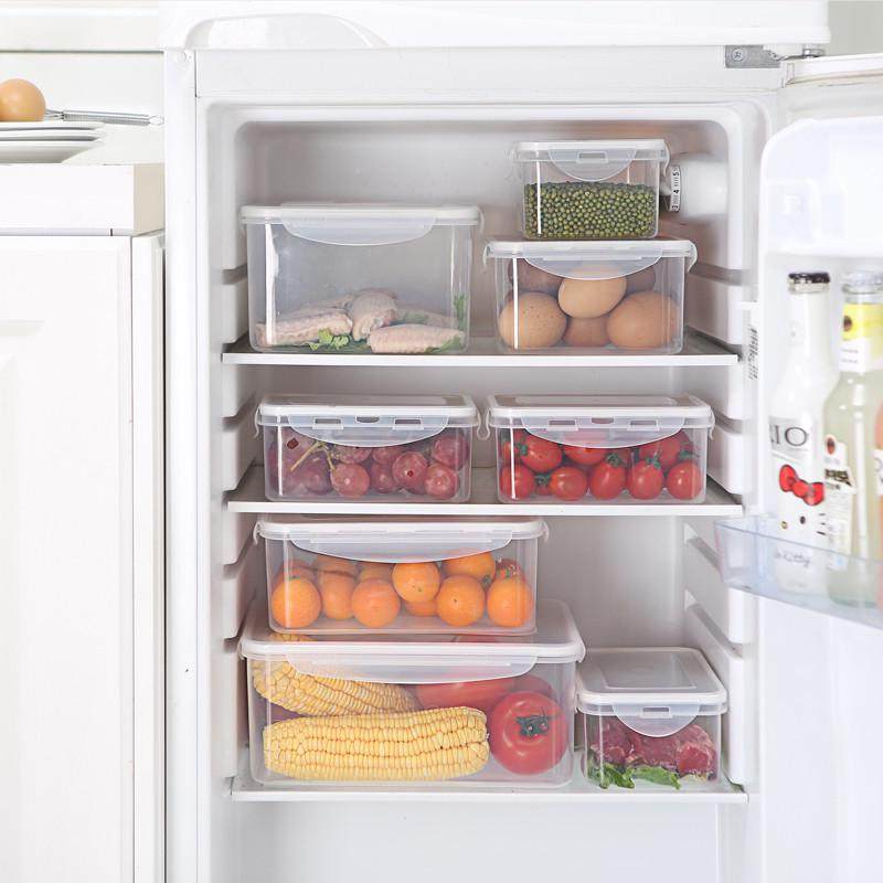 日式厨房冰箱冷冻密封饭盒微波食品塑料收纳加厚便当盒保鲜盒套装,收纳整理,食物收纳盒,淘宝优惠券,粉丝福利购,淘宝优惠卷