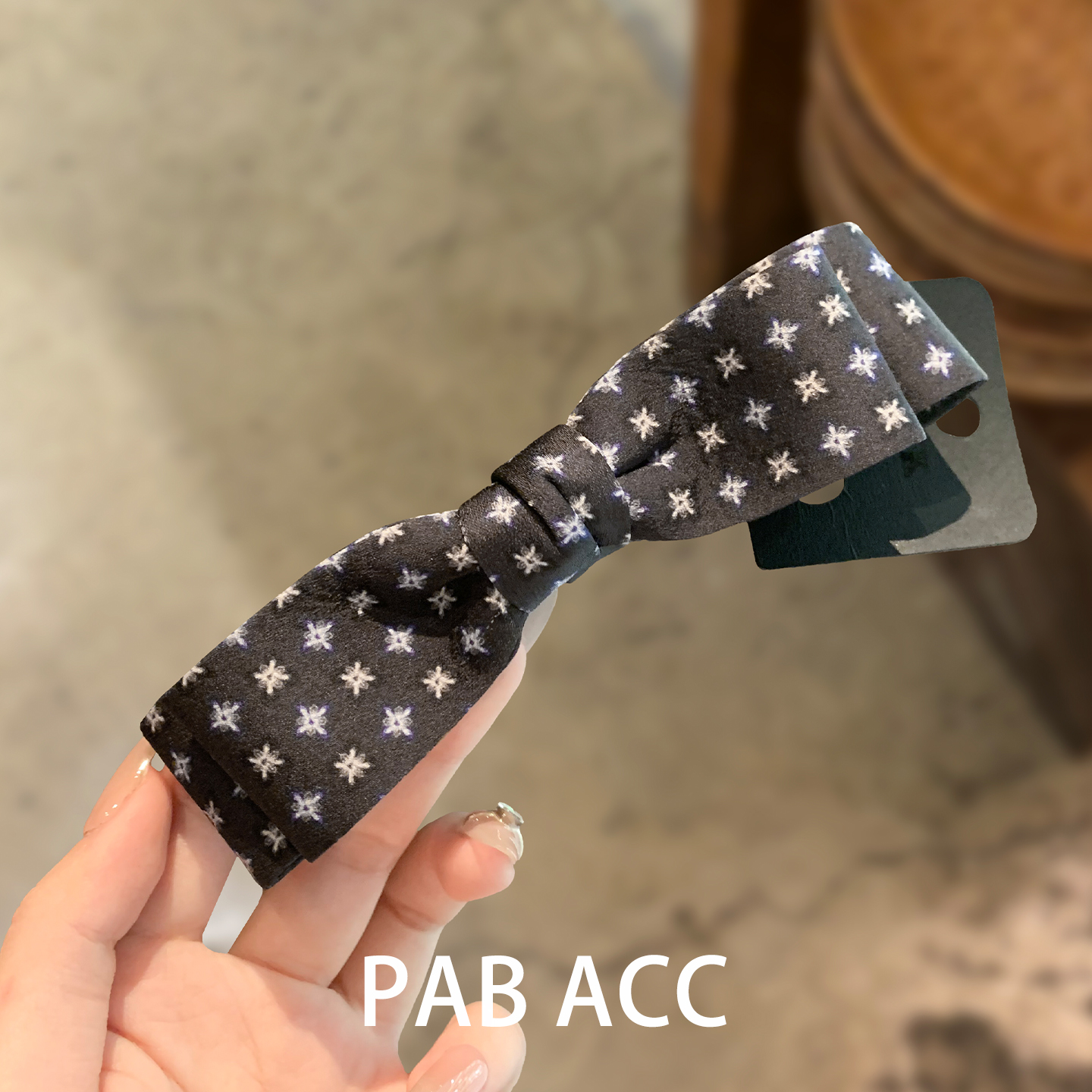 韩国东大门精致设计双面饱满印花蝴蝶结懒人香蕉夹扎马尾竖夹顶夹