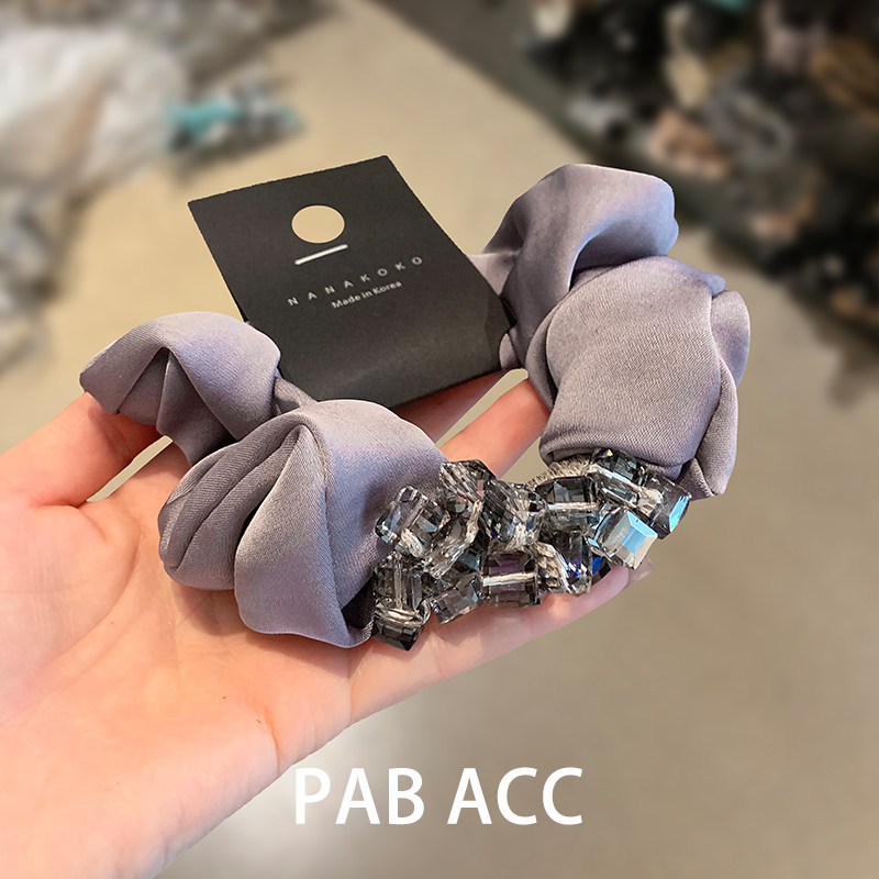 高端洋气优雅紫几何方块水晶肥肠圈韩国缎面女士盘发头绳耐用发圈,饰品/流行首饰/时尚饰品新,发饰,淘宝优惠券,粉丝福利购,淘宝优惠卷