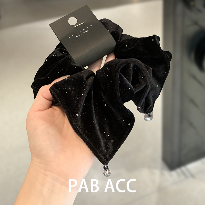 肥肠圈布艺法式方形水晶发圈