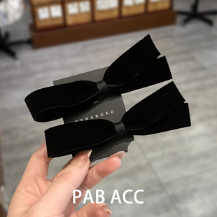 赵露思许我耀眼许妍同款 氛围温柔丝绒蝴蝶结鸭嘴夹公主头刘海边夹