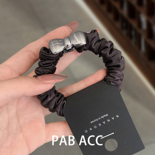 韩国简约高档气质发绳蝴蝶结通勤不缠发皮筋扎丸子头绳低马尾发圈