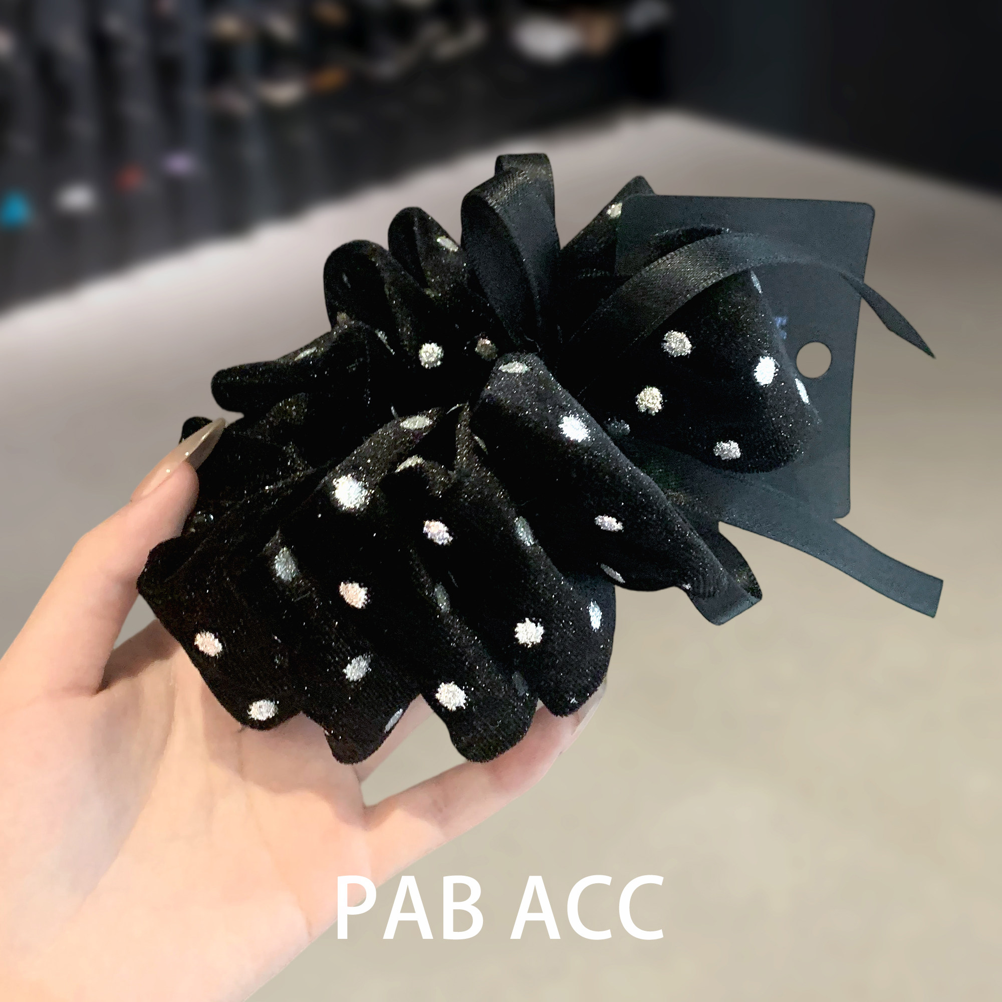 韩国气质高级感波点叠层蝴蝶结抓夹香蕉夹子复古丝绒懒人马尾竖夹,饰品/流行首饰/时尚饰品新,发饰,淘宝优惠券,粉丝福利购,淘宝优惠卷