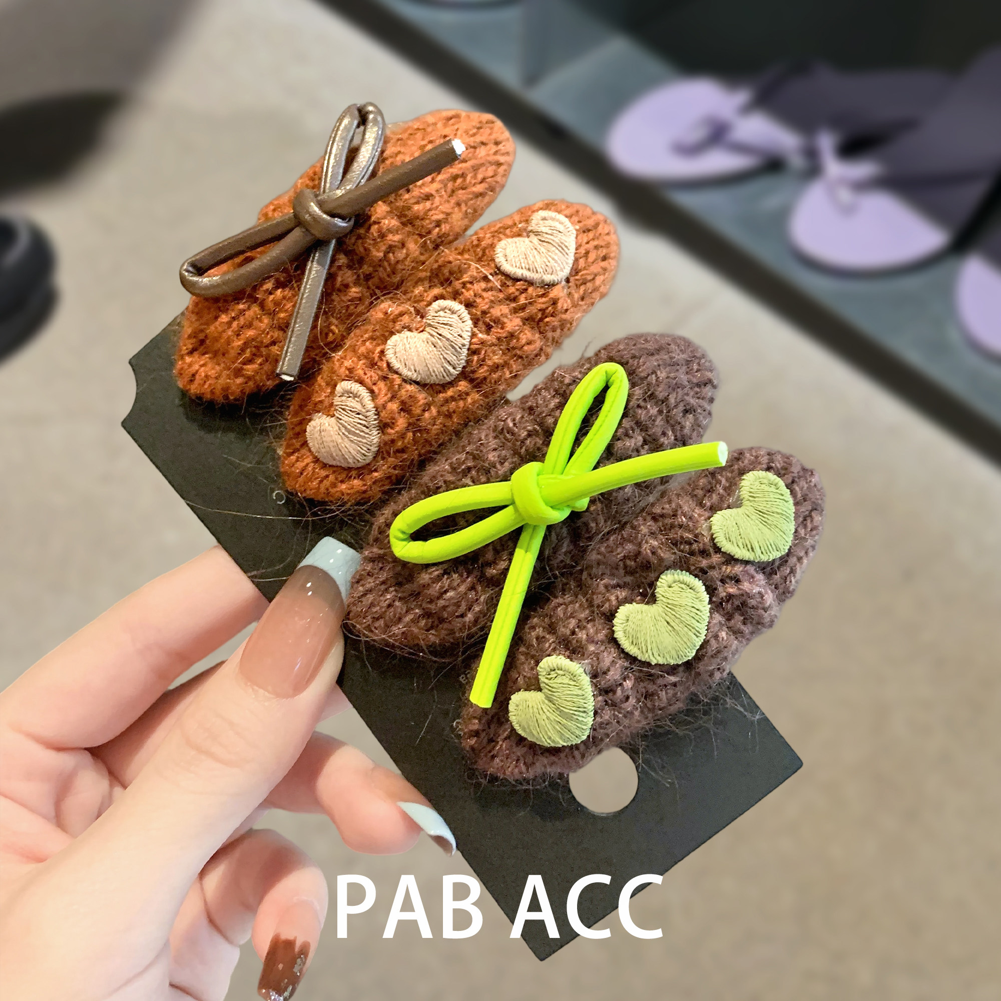 韩国ins设计感撞色毛线蝴蝶结刺绣爱心懒人掰掰夹盘发夹可爱头饰,饰品/流行首饰/时尚饰品新,发饰,淘宝优惠券,粉丝福利购,淘宝优惠卷