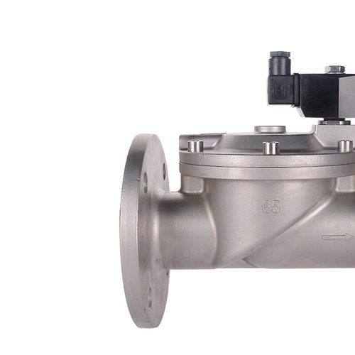 不锈钢DN65 80法兰电磁阀水阀常闭防水先导膜片式大口径2.5寸3寸