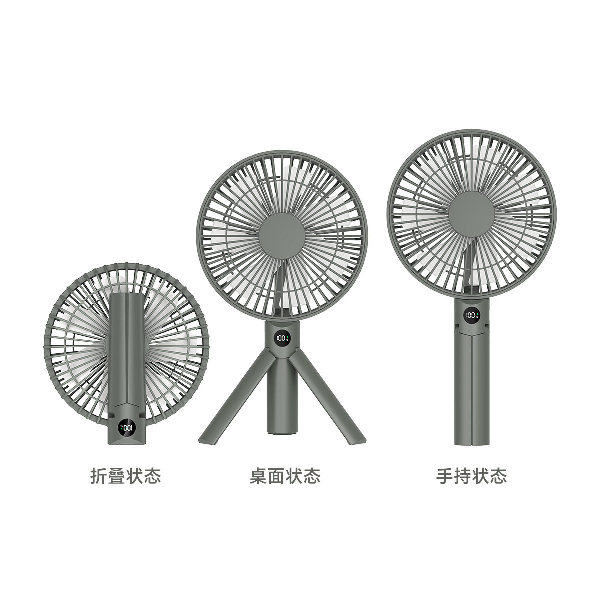 2026新品户外露营风扇 usb充多功能折叠家用桌面手持三脚架风扇