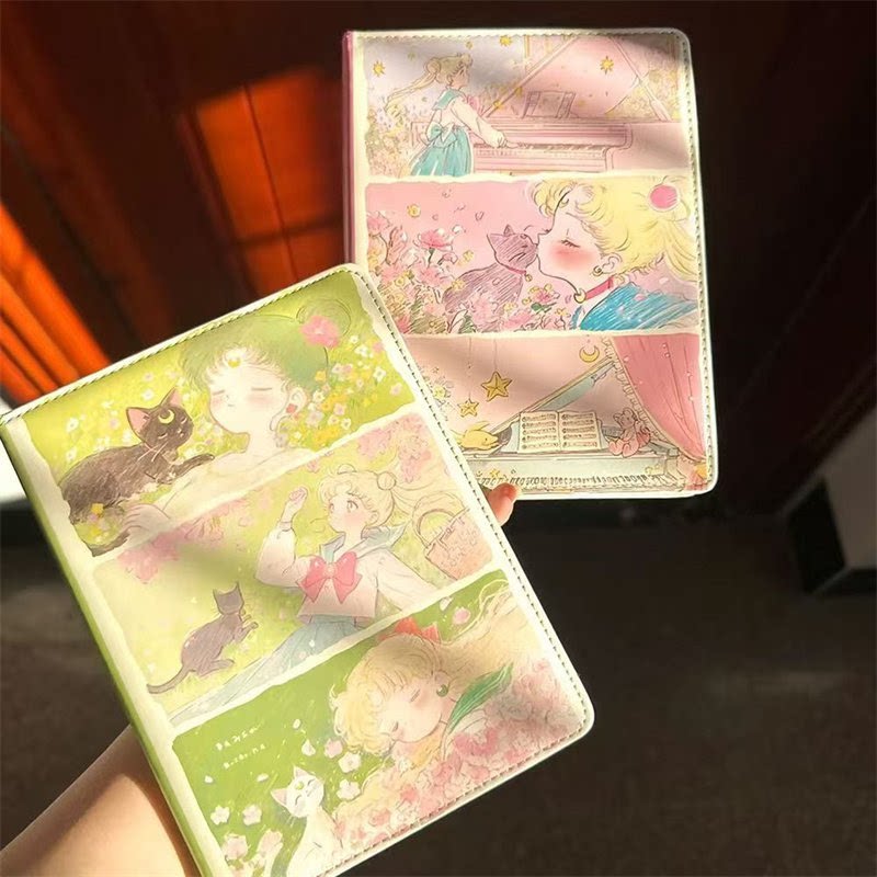 B6春日美少女皮质笔记本手账本