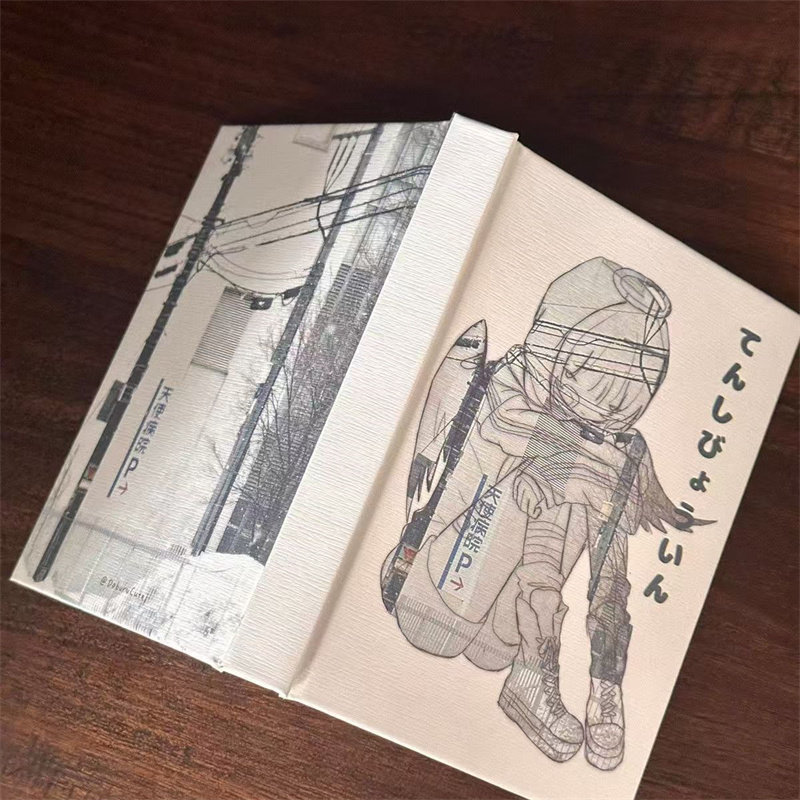 日系插画天使女孩硬壳笔记本