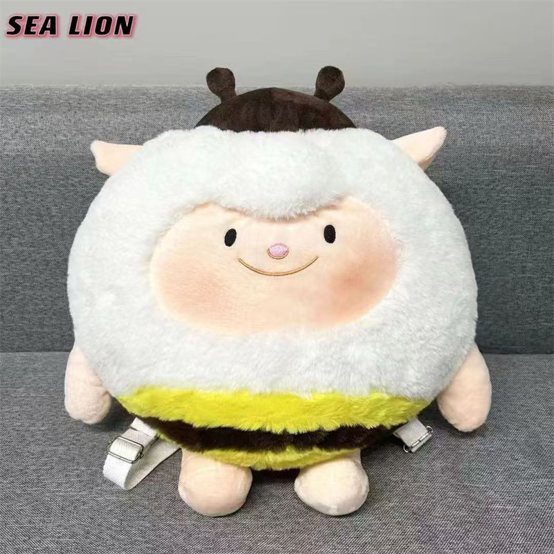 羊蜜双肩包小羊公仔棉花娃娃背包
