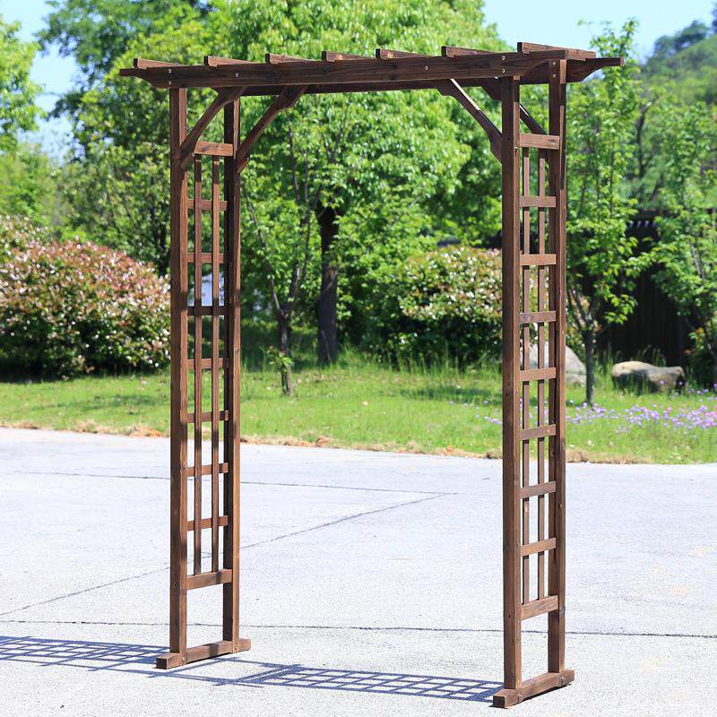 栅栏阳台拱形葡萄架架户fpl铁艺外花园装门饰 拱藤花门庭院简易爬