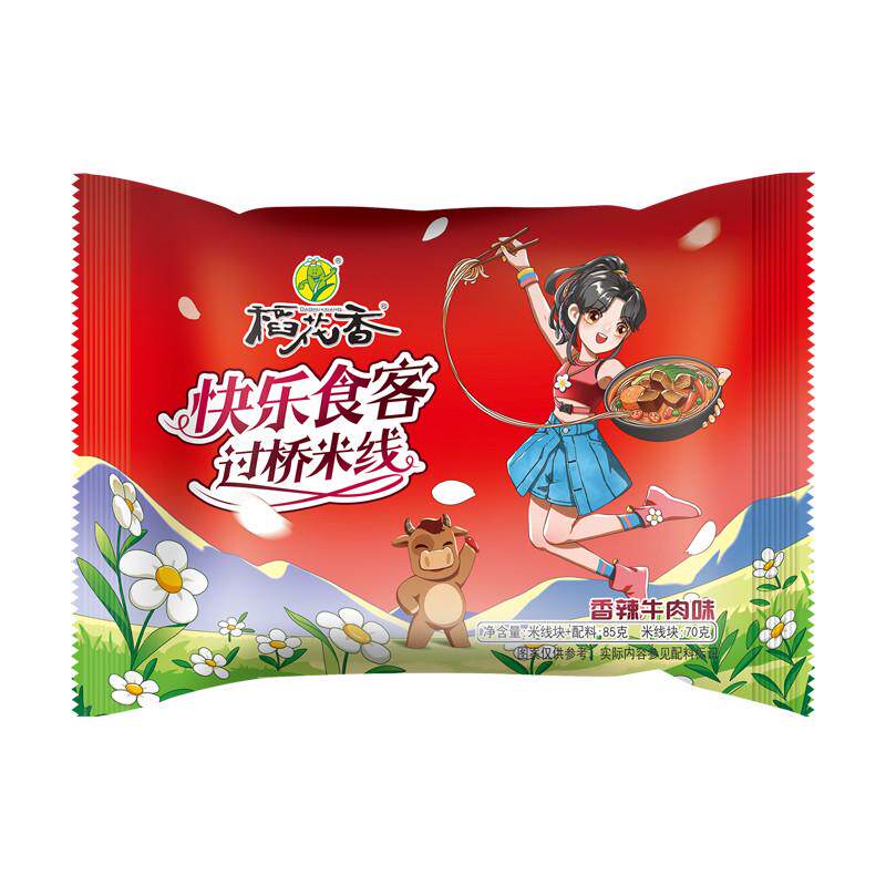 新货稻花香过桥米线方便米粉丝香菇炖鸡味非油炸方便面整箱泡面10
