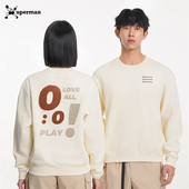 Xuperman比分系列圆领毛巾绣长袖 卫衣重磅420g运动美式