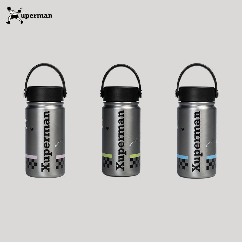 Xuperman手提水杯原创像素乒乓便携保温杯大容量不锈钢随行咖啡杯,运动包/户外包/配件,运动水壶,淘宝优惠券,粉丝福利购,淘宝优惠卷