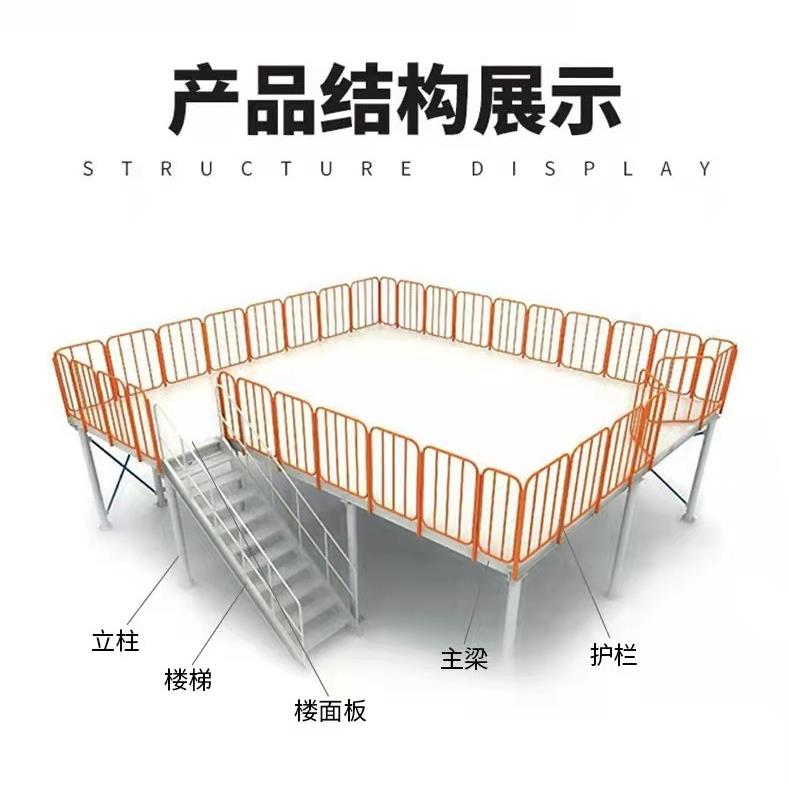 钢平台架阁楼钢平台仓储大型重型货架钢结构平台厂家方案设计详情