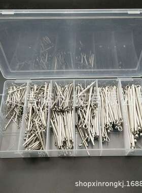亚马逊爆款 销及键555pcs不锈钢重型开口销盒装弹性发夹din94