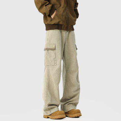 SHAPOES美式复古宽松直筒工装裤