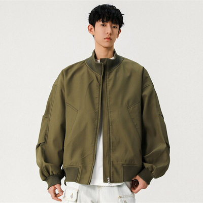 SHAPOES立领机车飞行服夹克外套