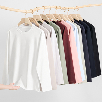 SHAPOES重磅纯棉长袖t恤打底衫
