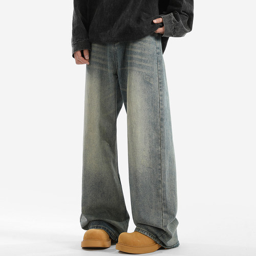 SHAPOES美式休闲水洗牛仔裤