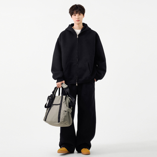 潮牌简约休闲套装 SHAPOES春秋季 男士 重磅宽松卫衣套装 男生美式